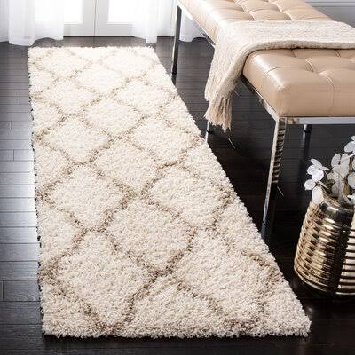 Lapidge Geometric Ivory/Beige Area Rug Rug Size Runner 2'3 F8_MH15ZWJH