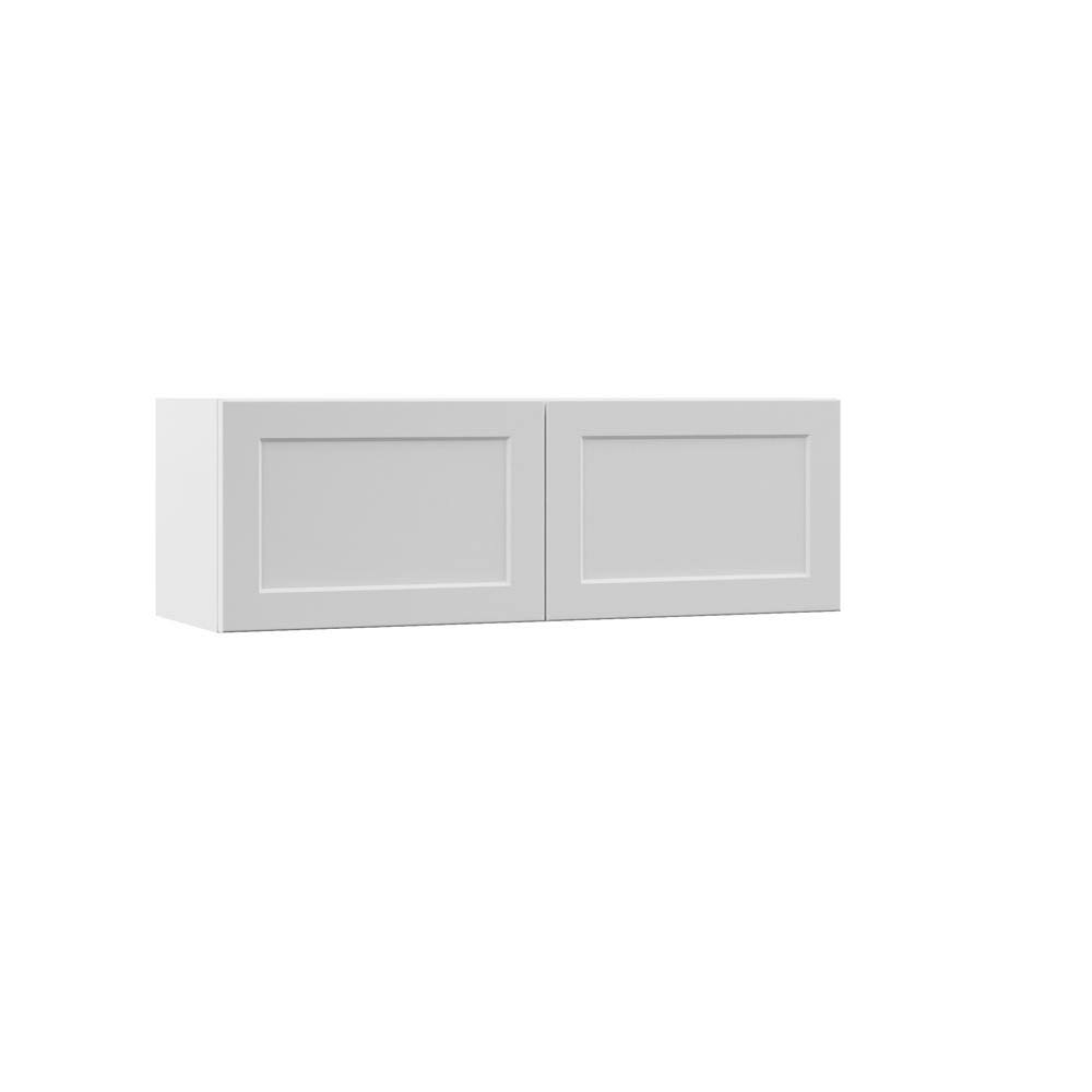 Hampton Bay Designer Series Melvern Assembled 36x12x12 in. Wall Bridge Kitchen Cabinet in White 5Y_YL23CX9J Hampton Bay Designer Series Melvern Assembled 36x12x12 in. Wall Bridge Kitchen Cabinet in White 5Y_YL23CX9J