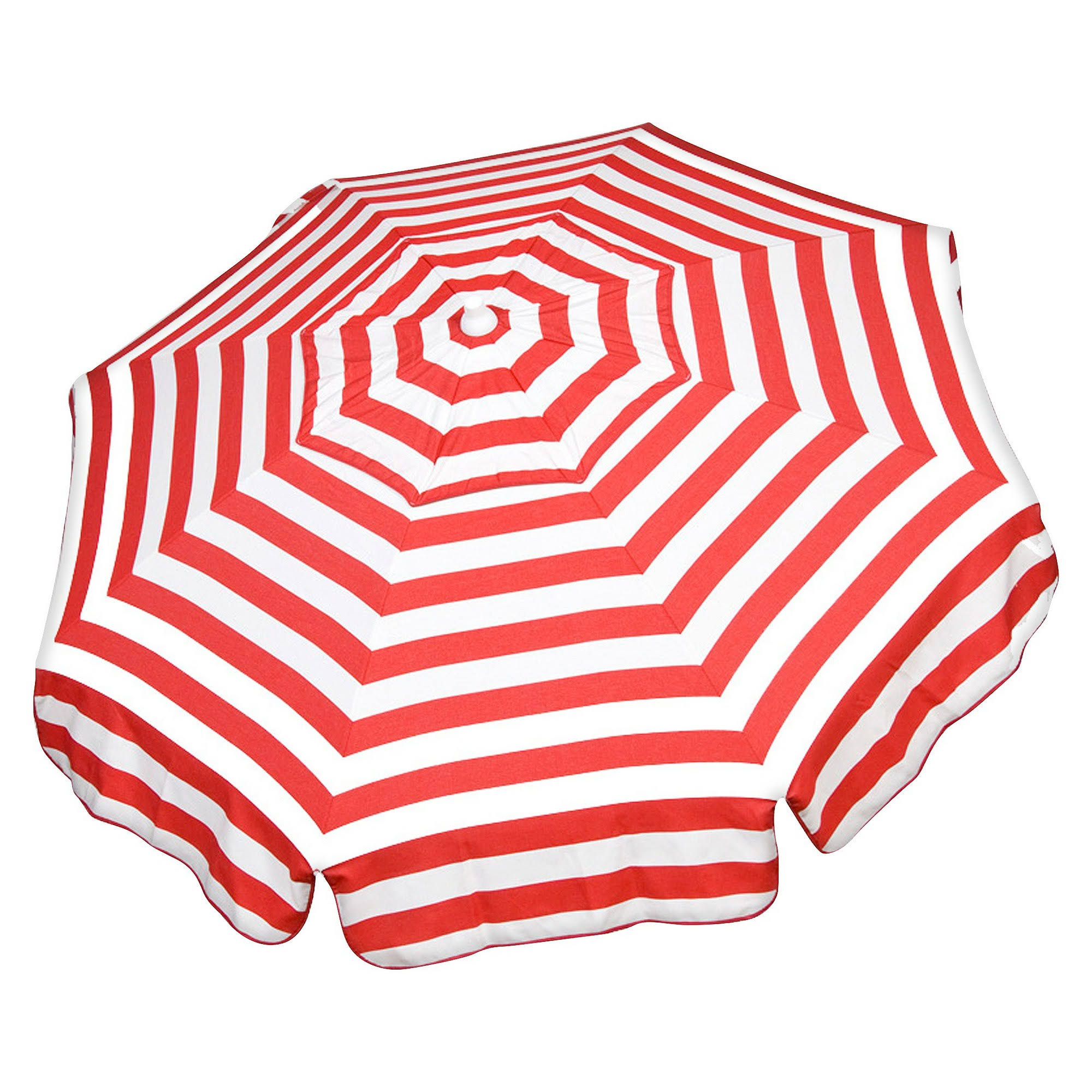 Parasol Italian 6' Beach Umbrella; Red / White QV_FKOY7OAJ