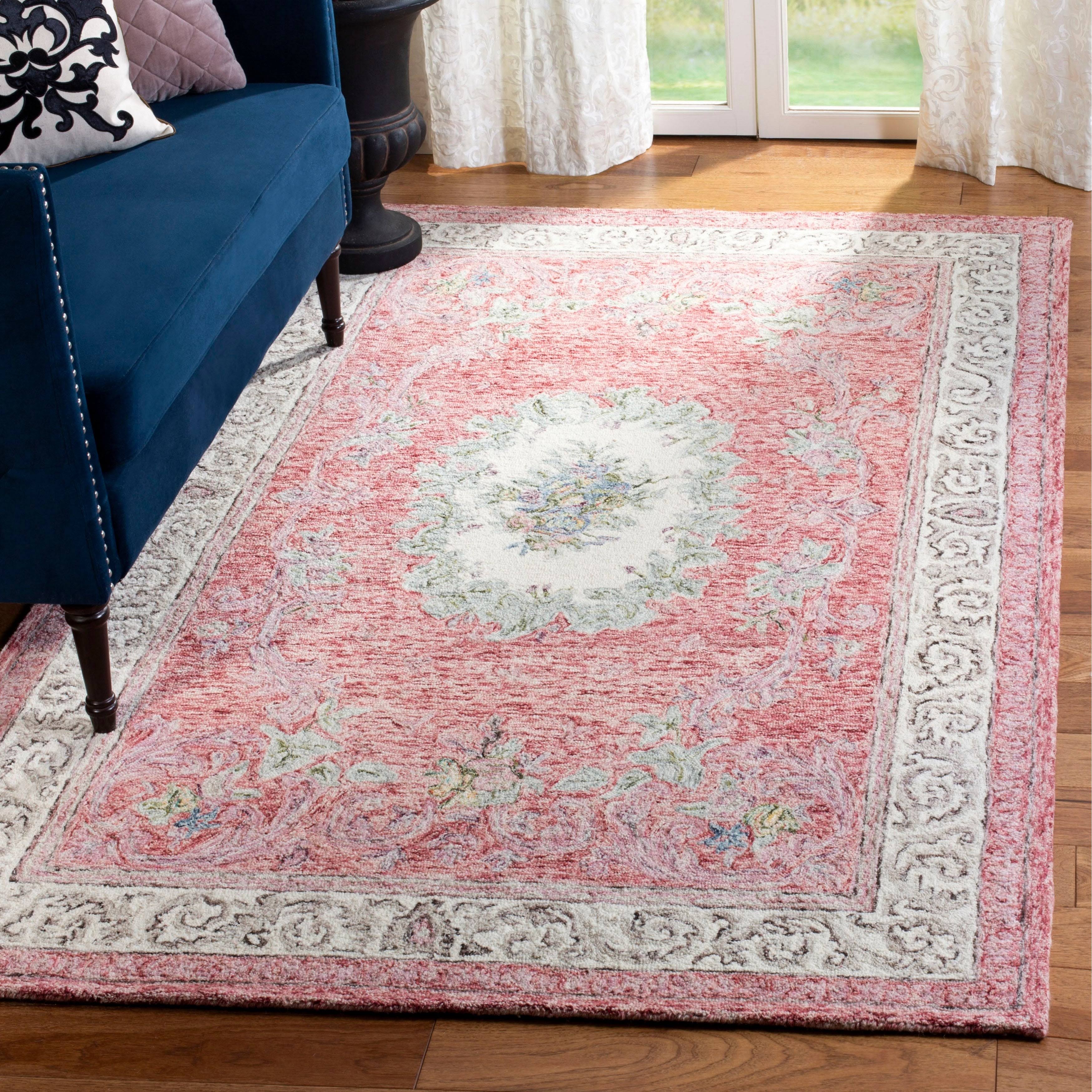 Safavieh 8' x 10' Aubusson AUB105Q Red / Ivory Rug JY_FBHTLEEL