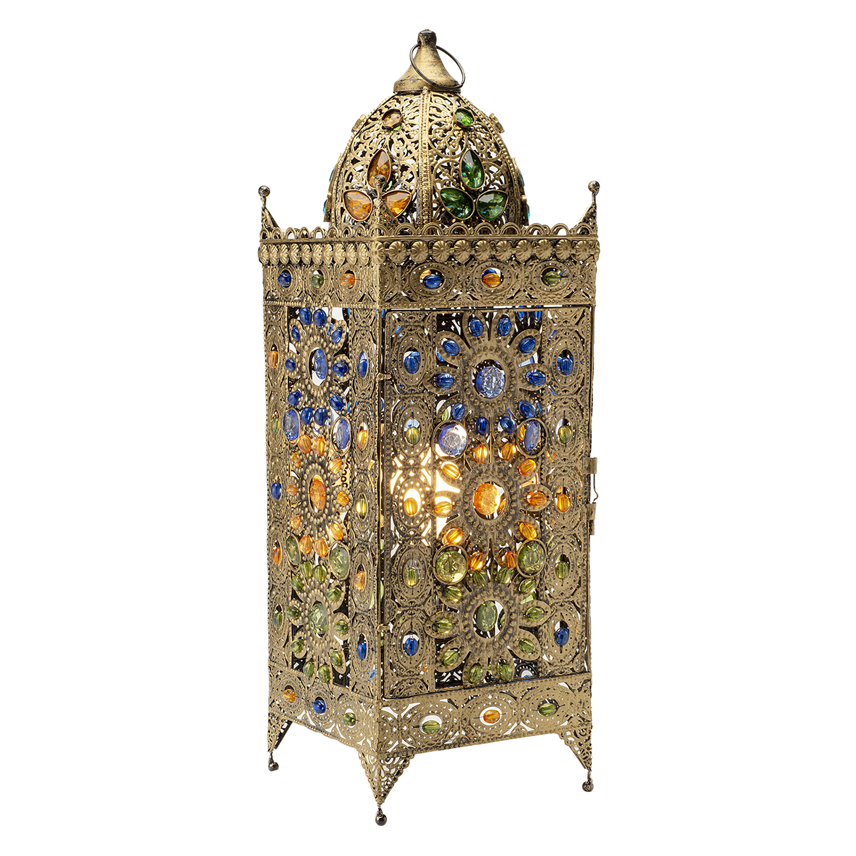 River of Goods Chennai 24 in. Gold Indoor Jeweled Table Lamp HY_QS9CFS4O
