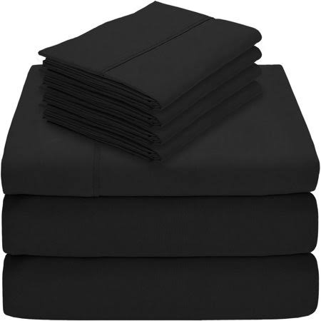 Bare Home 7 Piece 1800 Collection Deep Pocket Bed Sheet Set - Ultra-Soft Hypoallergenic - 2 Extra Pillow Cases (Split King, Blac YV_Z94NH5TB