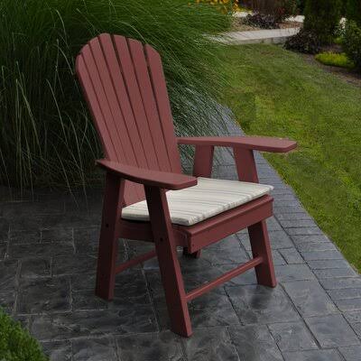 Stalham Upright Plastic Adirondack Chair Highland Dunes Color: Cherry Wood YZ_KONBXVDJ