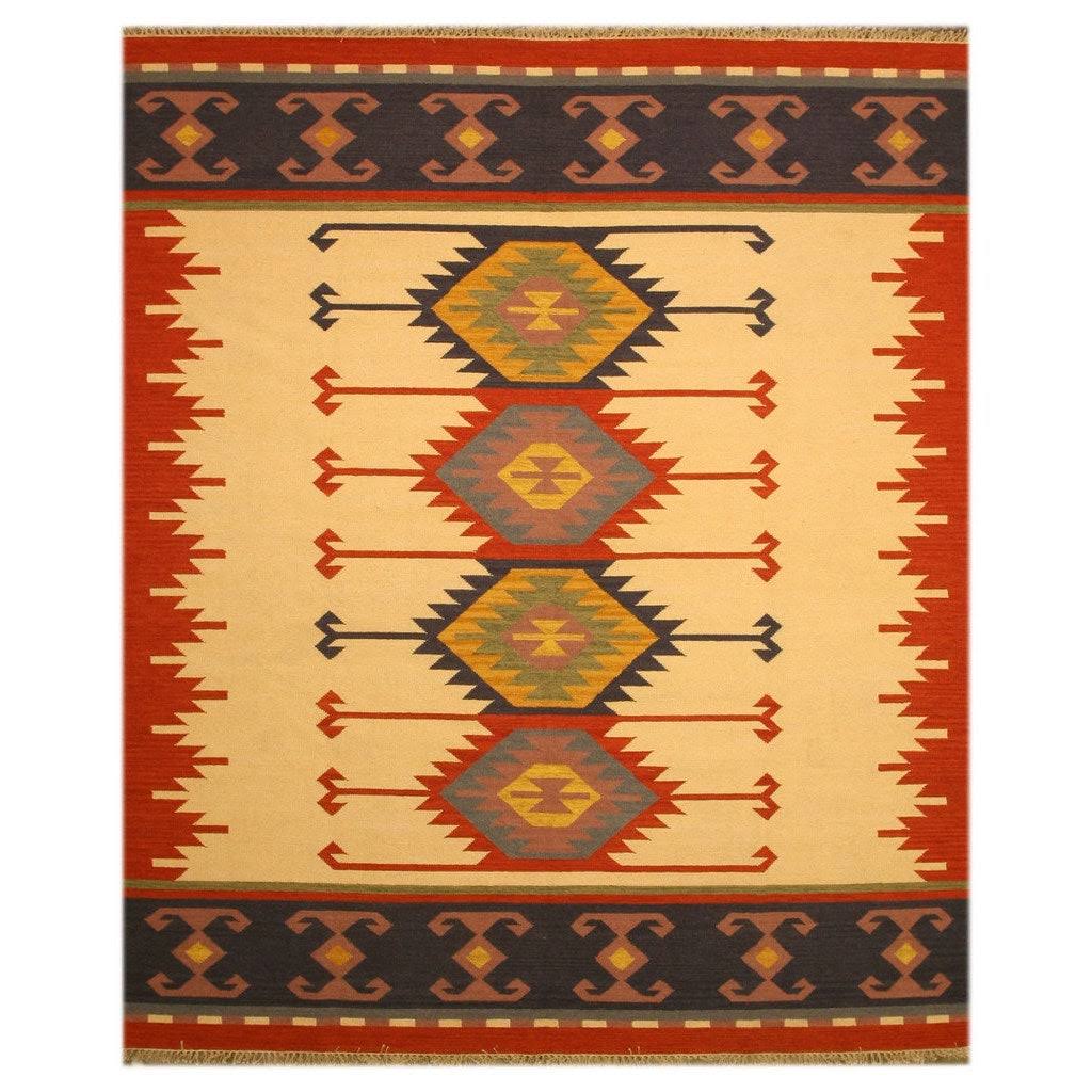 EORC DN1MU 8.33 x 10 ft. Ivory Handmade Wool Keysari Kilim Rug VY_P23QDVB4 EORC DN1MU 8.33 x 10 ft. Ivory Handmade Wool Keysari Kilim Rug VY_P23QDVB4