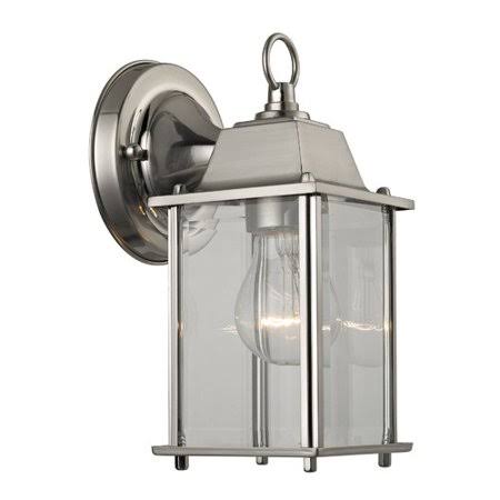 Imboden Beveled Outdoor Wall Lantern Sol 72 Outdoor Fixture Finish: Brushed Nickel 81_93E5WP6V