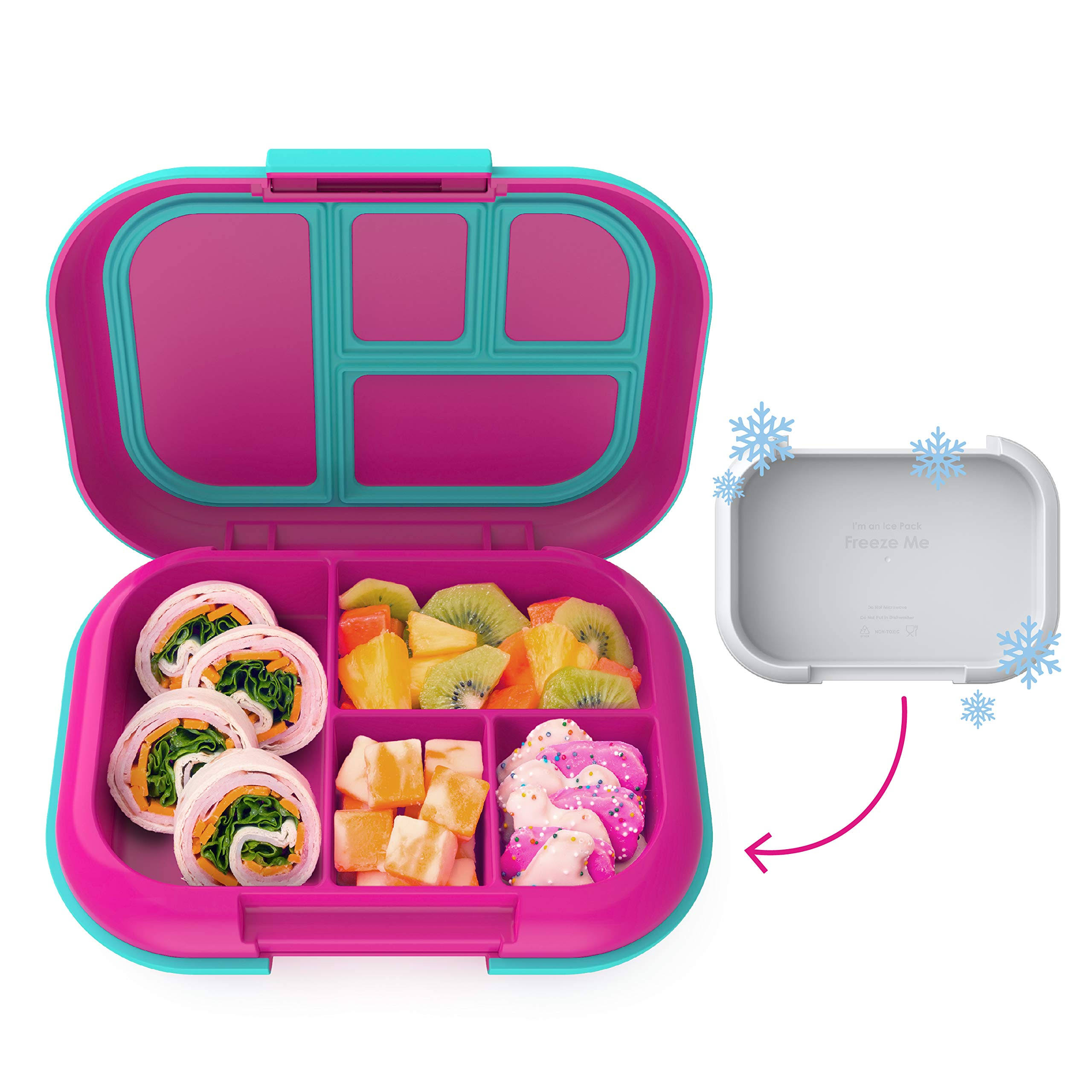 Bentgo Kids' Chill Leak-Proof Lunch Box - Fuchsia/Teal BO_BW0RTLNR Bentgo Kids' Chill Leak-Proof Lunch Box - Fuchsia/Teal BO_BW0RTLNR