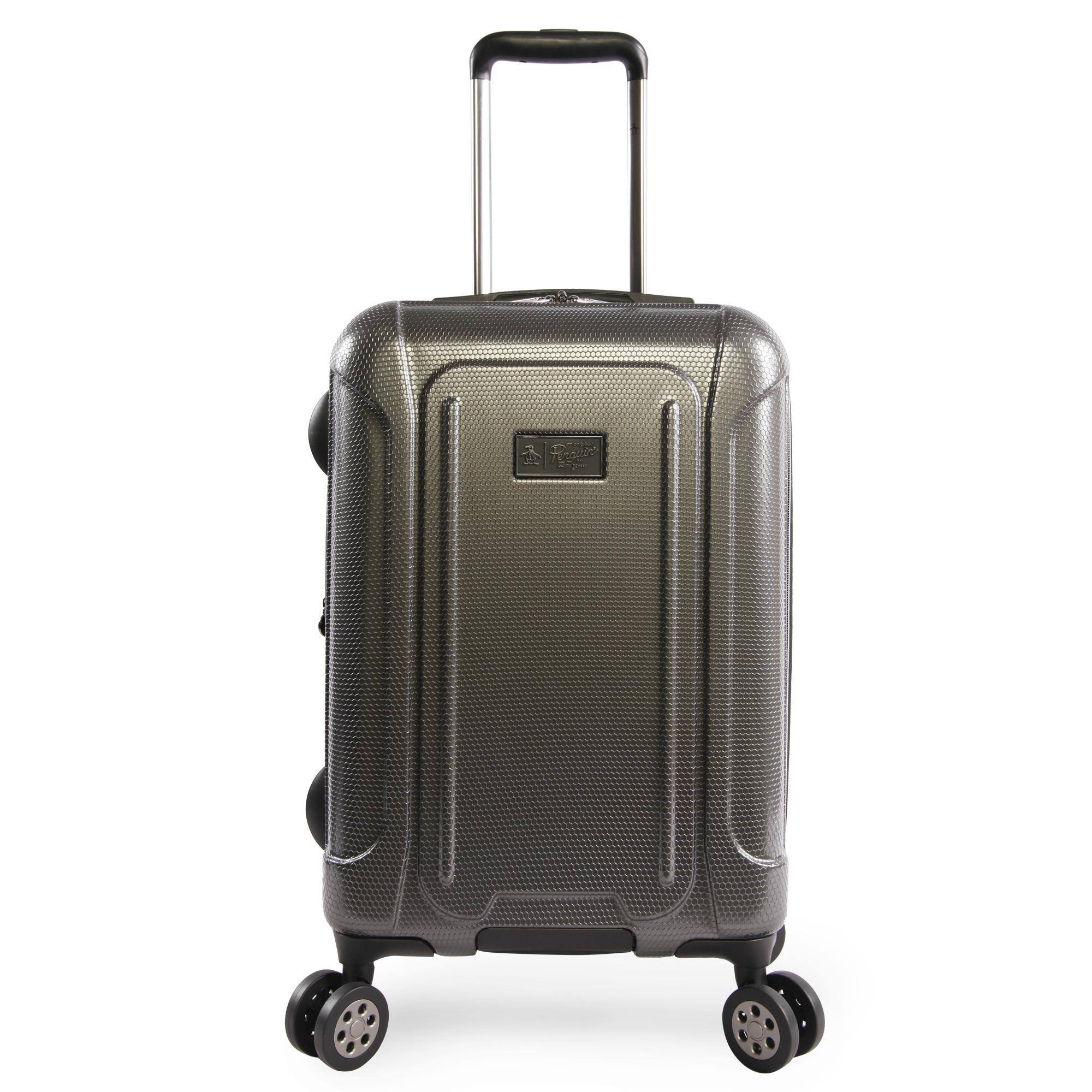 Original Penguin Charcoal Crest 21 inch Expandable Hardside Carry-On Spinner Luggage O3_E8PNVOFK