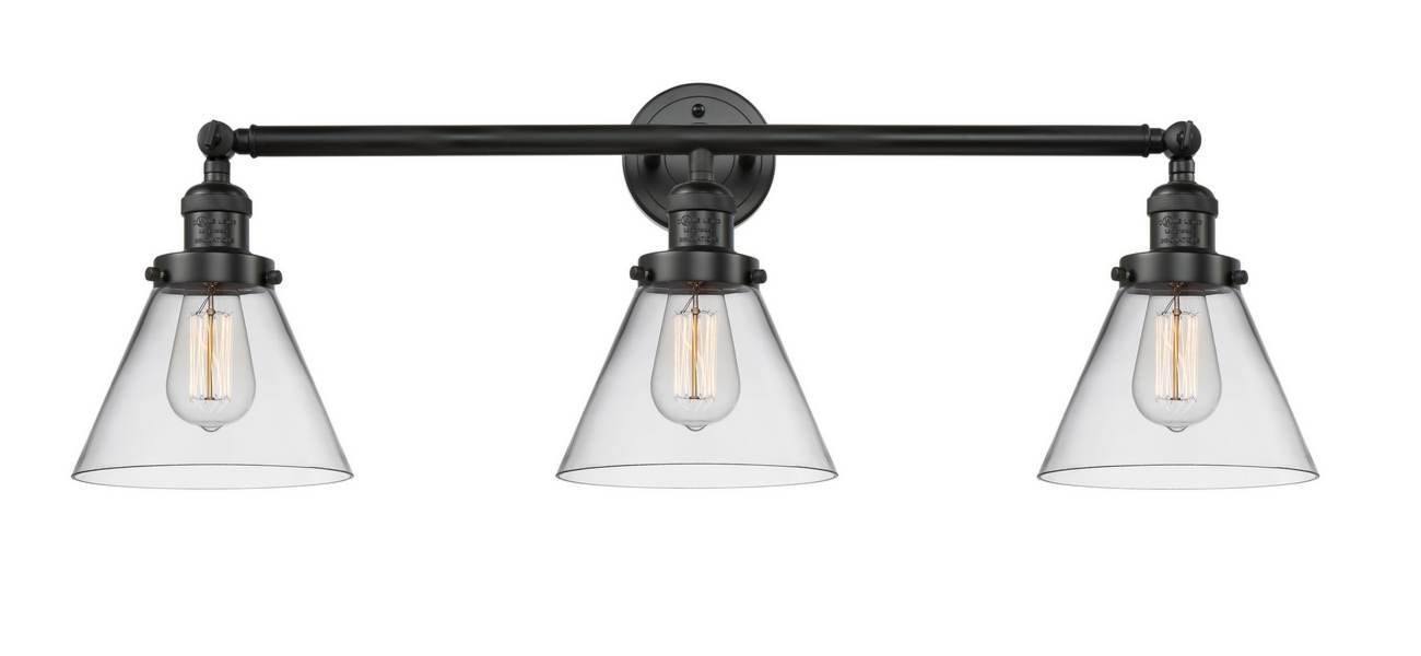 Innovations Lighting 205-BK-G42 Large Cone - 32 inch 3 Light Bath H8_TW1UN6TX Innovations Lighting 205-BK-G42 Large Cone - 32 inch 3 Light Bath H8_TW1UN6TX