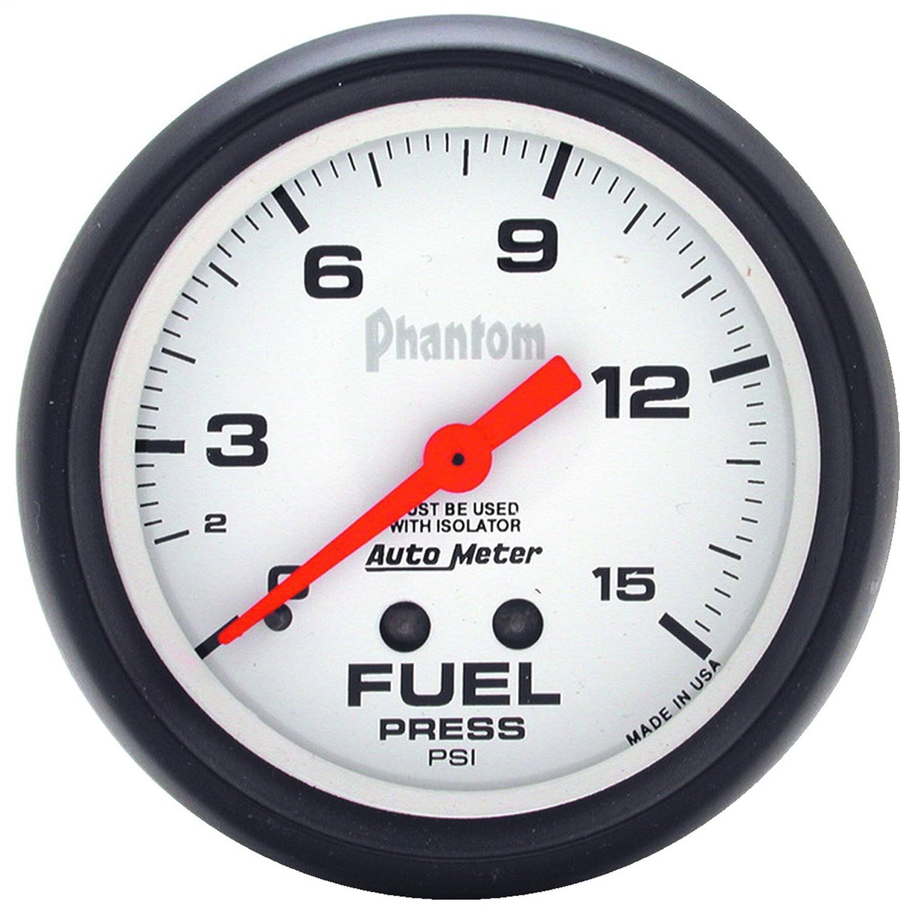 AutoMeter 5813 Phantom Mechanical Fuel Pressure Gauge X4_PYR5SALS AutoMeter 5813 Phantom Mechanical Fuel Pressure Gauge X4_PYR5SALS