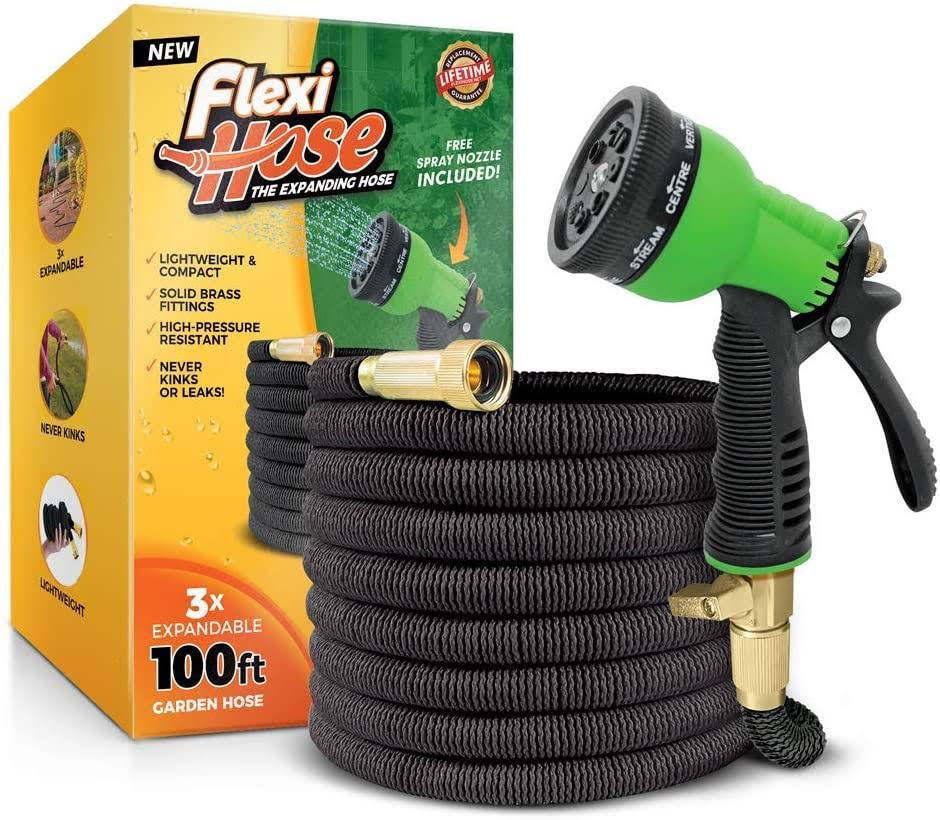 Flexi Hose with 8 Function Nozzle, Lightweight Expandable Garden Hose 6F_QJGSQQLA