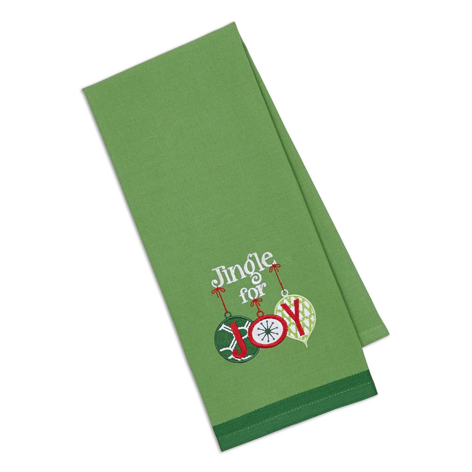 Design Imports Jingle for Joy Embellished Dishtowel EY_TBZCZLF5 Design Imports Jingle for Joy Embellished Dishtowel EY_TBZCZLF5