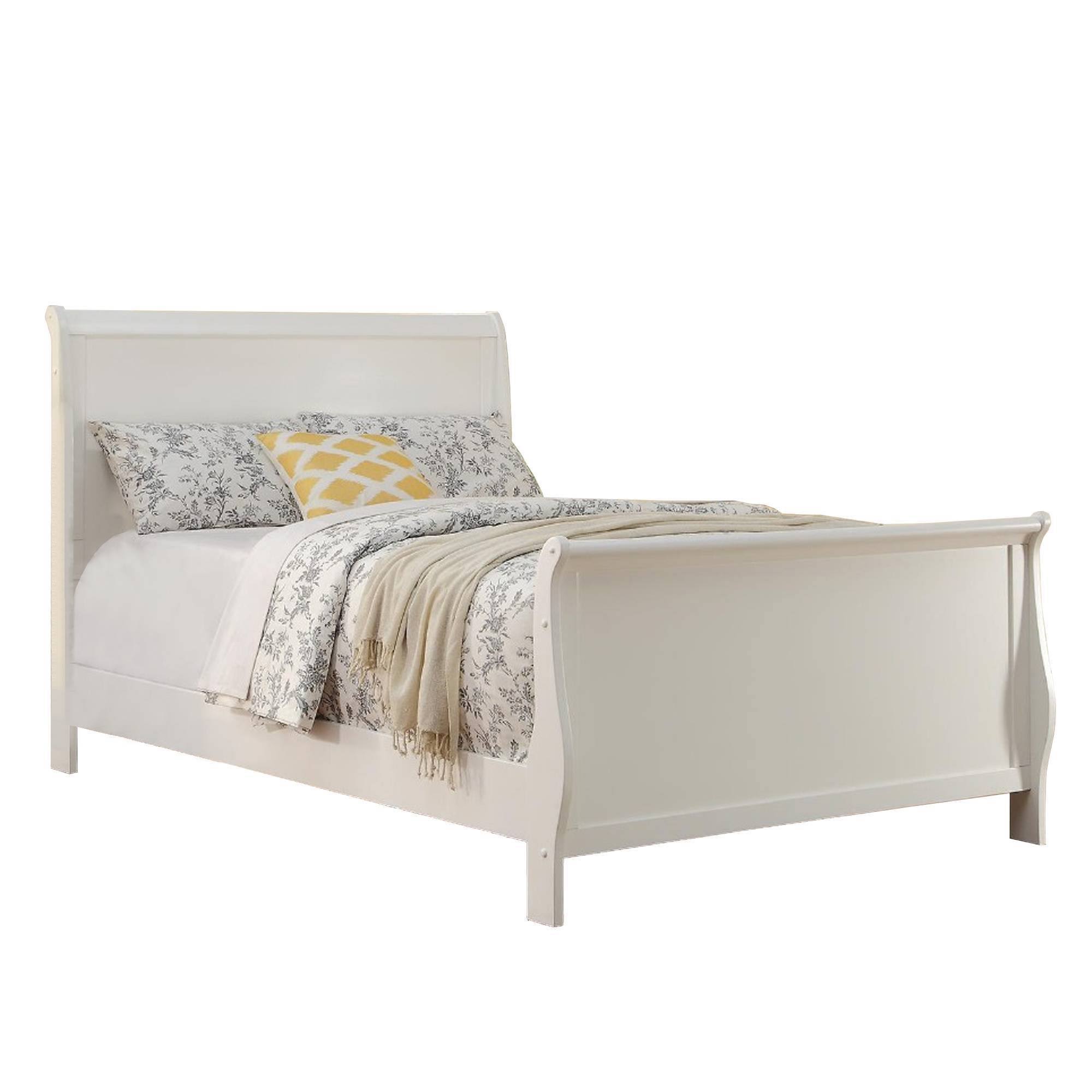 Benzara BM168418 Spellbinding Clean Wooden Full Size Bed, White BC_GTX9FFGH Benzara BM168418 Spellbinding Clean Wooden Full Size Bed, White BC_GTX9FFGH