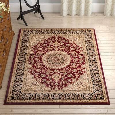 Fleur De Lis Living Cockermouth Oriental Burgundy Area Rug, Size Rectangle 7'10 inch x 10'2 inch, Red M3_JRFFJ0XB