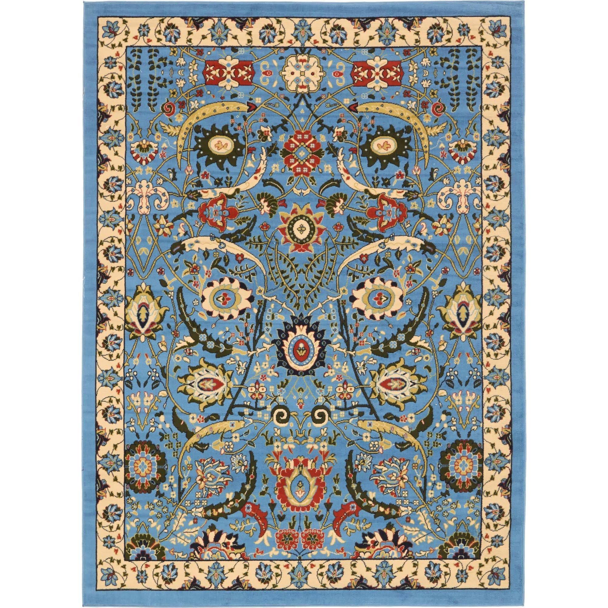Unique Loom Cape Cod Espahan Area Rug - 7' x 10' - Blue 6P_V9QBTATY