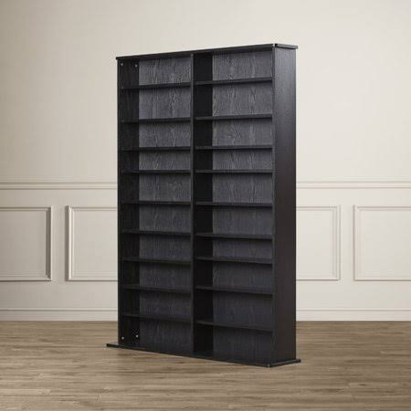 Charlton Home Conners Multimedia Storage Rack, Black KR_6CNRCVTJ