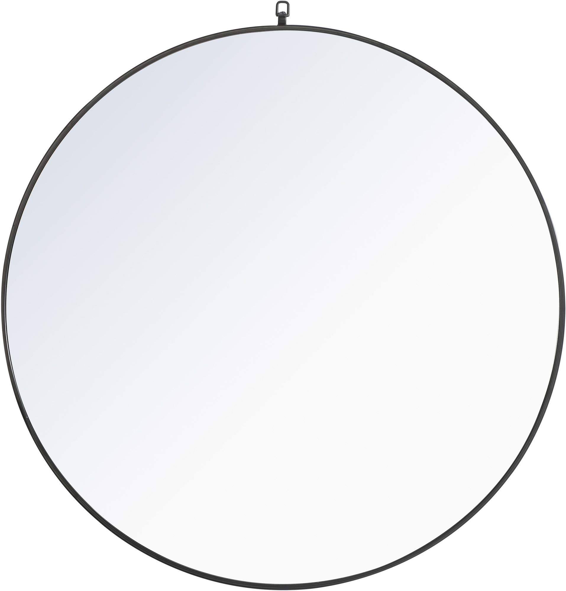 Elegant Lighting MR4067BK 48 in. Eternity Metal Frame Round Mirror with Decorative Hook Black SD_9YRAJCGJ Elegant Lighting MR4067BK 48 in. Eternity Metal Frame Round Mirror with Decorative Hook Black SD_9YRAJCGJ