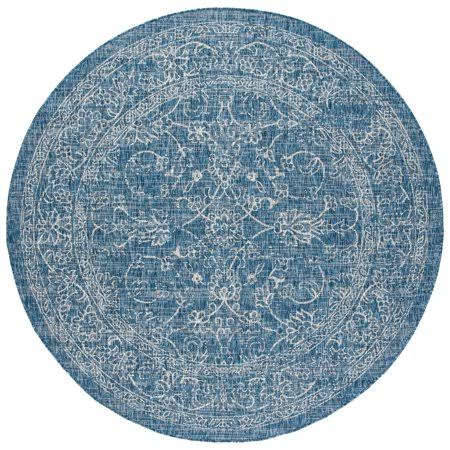 Safavieh Courtyard Darin Traditional Indoor/Outdoor Area Rug, Size 7'10 inch x 7'10 inch Round, Blue MH_X10VCGOO Safavieh Courtyard Darin Traditional Indoor/Outdoor Area Rug, Size 7'10 inch x 7'10 inch Round, Blue MH_X10VCGOO