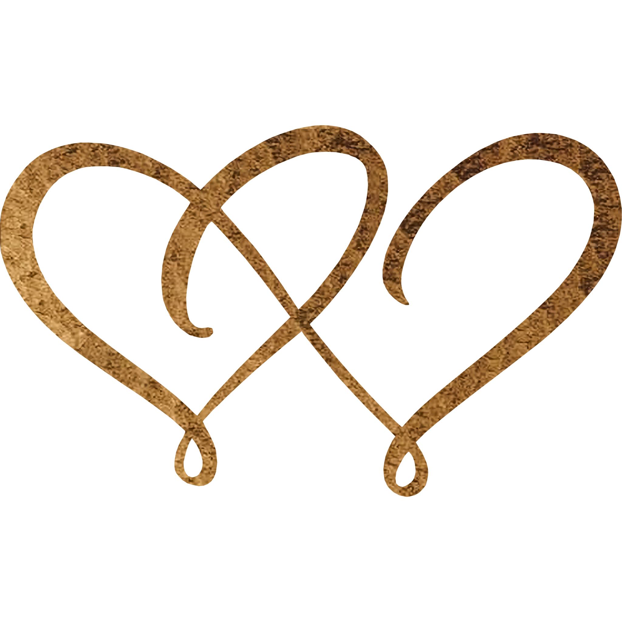 Double Heart - Metal Wall Art / 25 6P_VLFOSLSQ Double Heart - Metal Wall Art / 25 6P_VLFOSLSQ