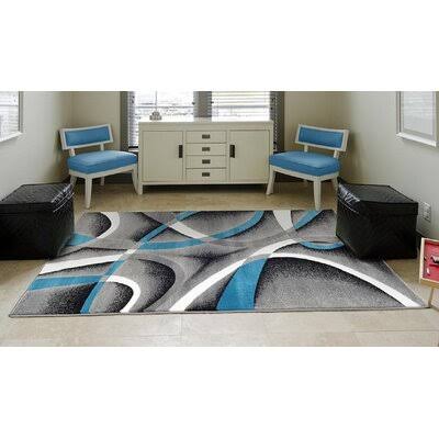 Arsenovic Abstract Turquoise/Gray Indoor / Outdoor Area Rug Wrought Studio Rug Size Rectangle 5' x 7' JE_AUJSQFND Arsenovic Abstract Turquoise/Gray Indoor / Outdoor Area Rug Wrought Studio Rug Size Rectangle 5' x 7' JE_AUJSQFND
