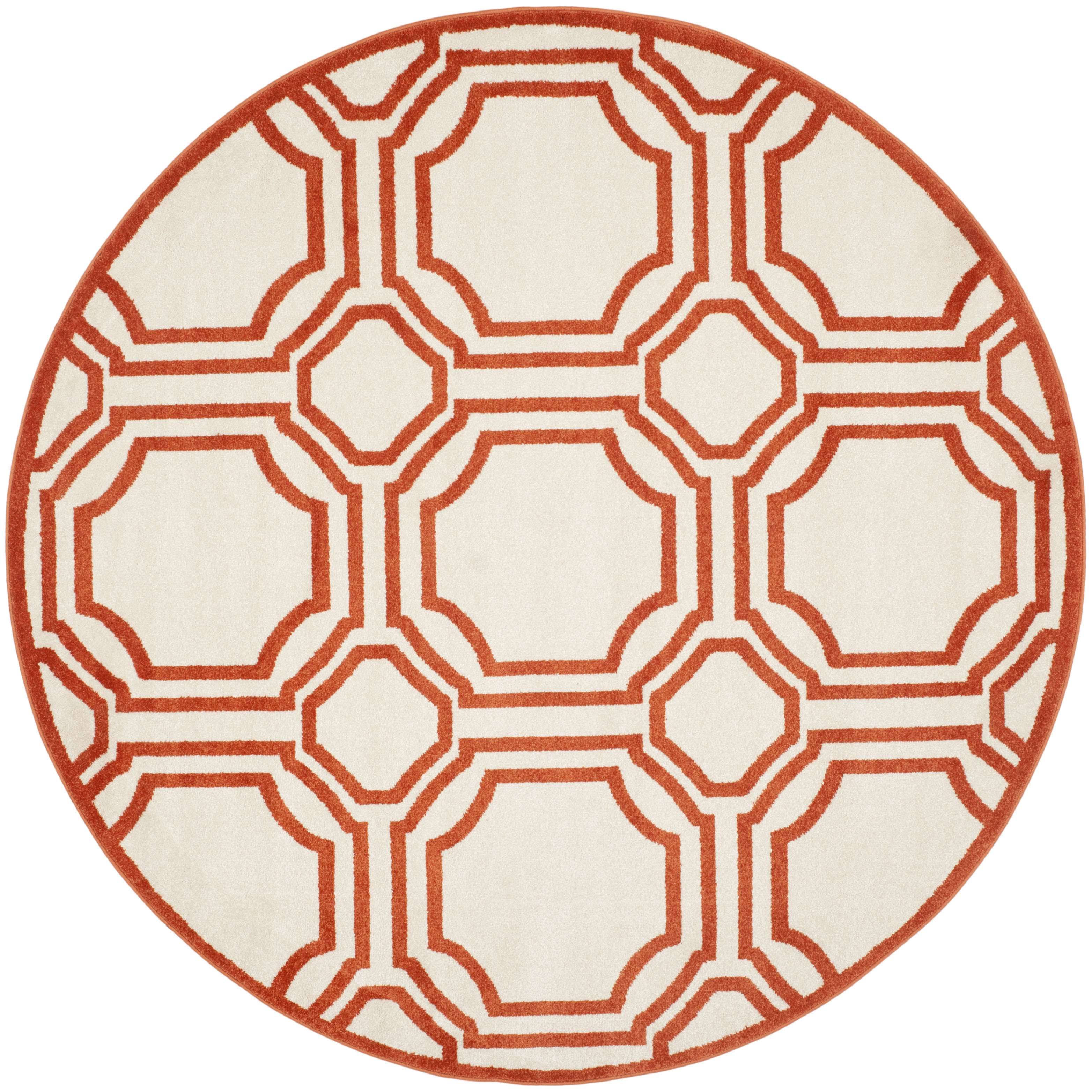 Safavieh Amherst Ivory Orange 7' x 7' Round Rug YT_ALUXJNCZ Safavieh Amherst Ivory Orange 7' x 7' Round Rug YT_ALUXJNCZ