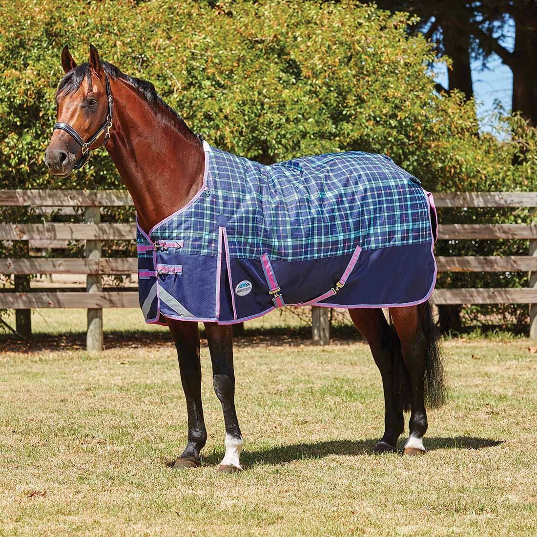 Weatherbeeta ComFiTec Dynamic Standard Neck Lite 4 Navy/Blue Plaid GA_AYD3HML7