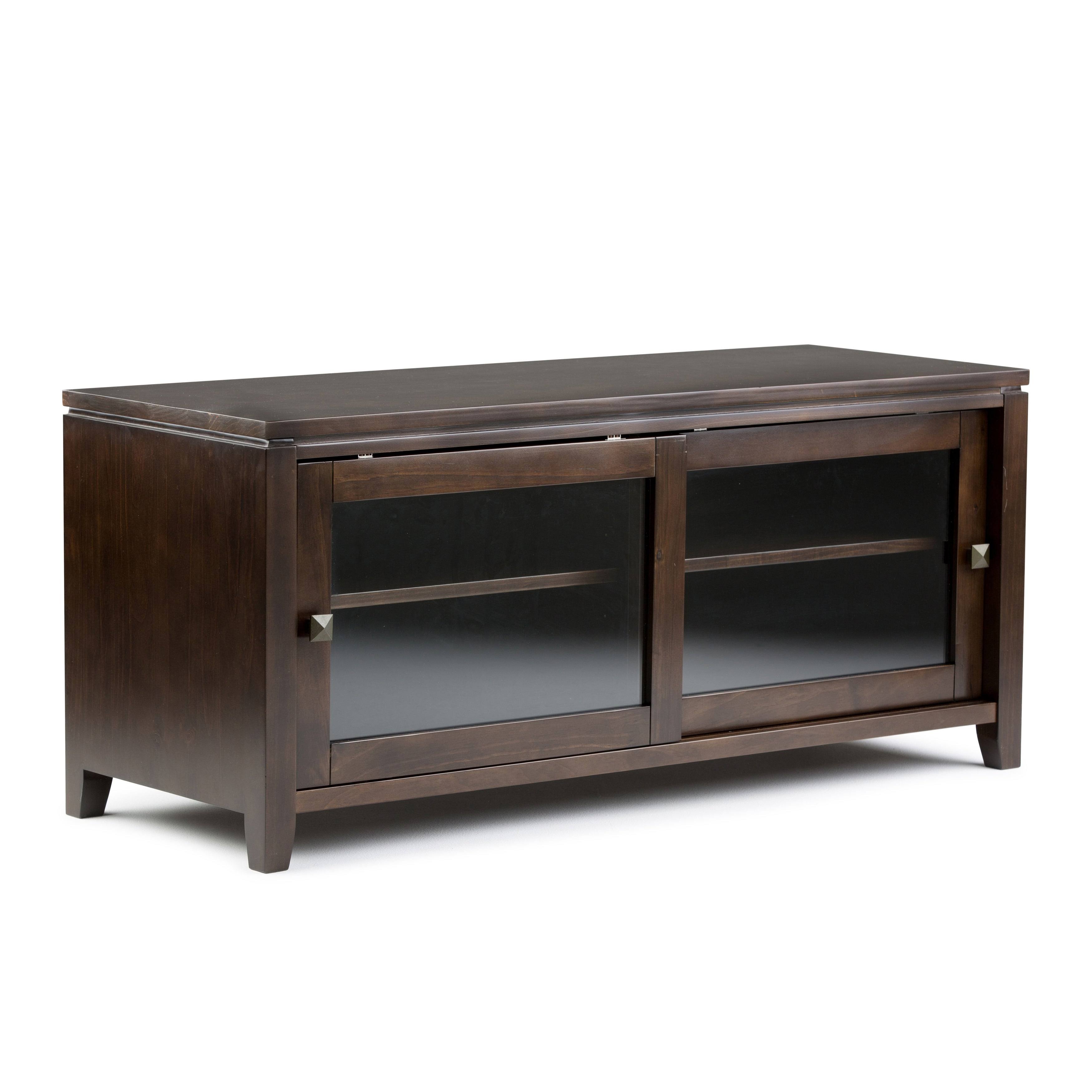 Wyndenhall Essex Solid Wood 48 inch Wide Contemporary TV Media Stand for TVs Up to 50 Inches - 48'' x 17.5'' x 21 - Mahogany Bro RR_LONOUE2N Wyndenhall Essex Solid Wood 48 inch Wide Contemporary TV Media Stand for TVs Up to 50 Inches - 48'' x 17.5'' x 21 - Mahogany Bro RR_LONOUE2N