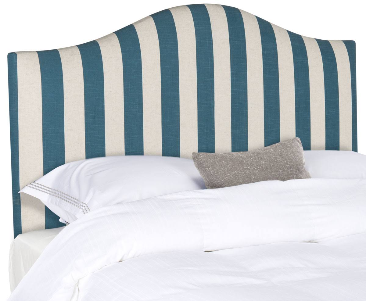 Safavieh MCR4619V Connie Navy White Stripe Headboard Full TX_K0TDJRPE