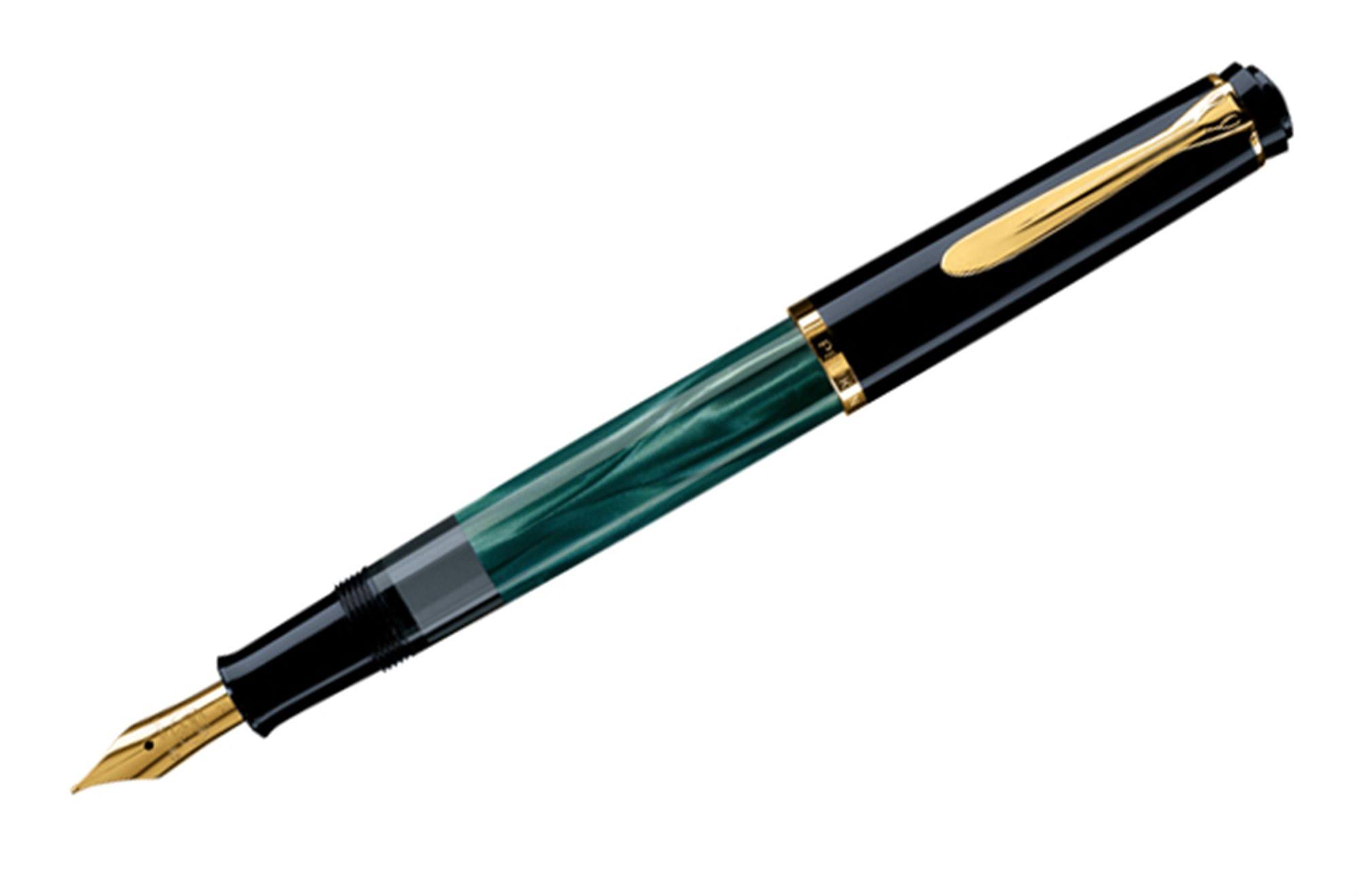 Pelikan Classic M200 Fountain Pen - Green-Marbled Medium O2_9GERUCGW Pelikan Classic M200 Fountain Pen - Green-Marbled Medium O2_9GERUCGW