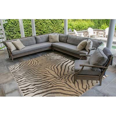 Osman Animal Print Sand/Gray Indoor / Outdoor Area Rug World Menagerie Rug Size Rectangle 6'6 OQ_WAMKFUSH Osman Animal Print Sand/Gray Indoor / Outdoor Area Rug World Menagerie Rug Size Rectangle 6'6 OQ_WAMKFUSH