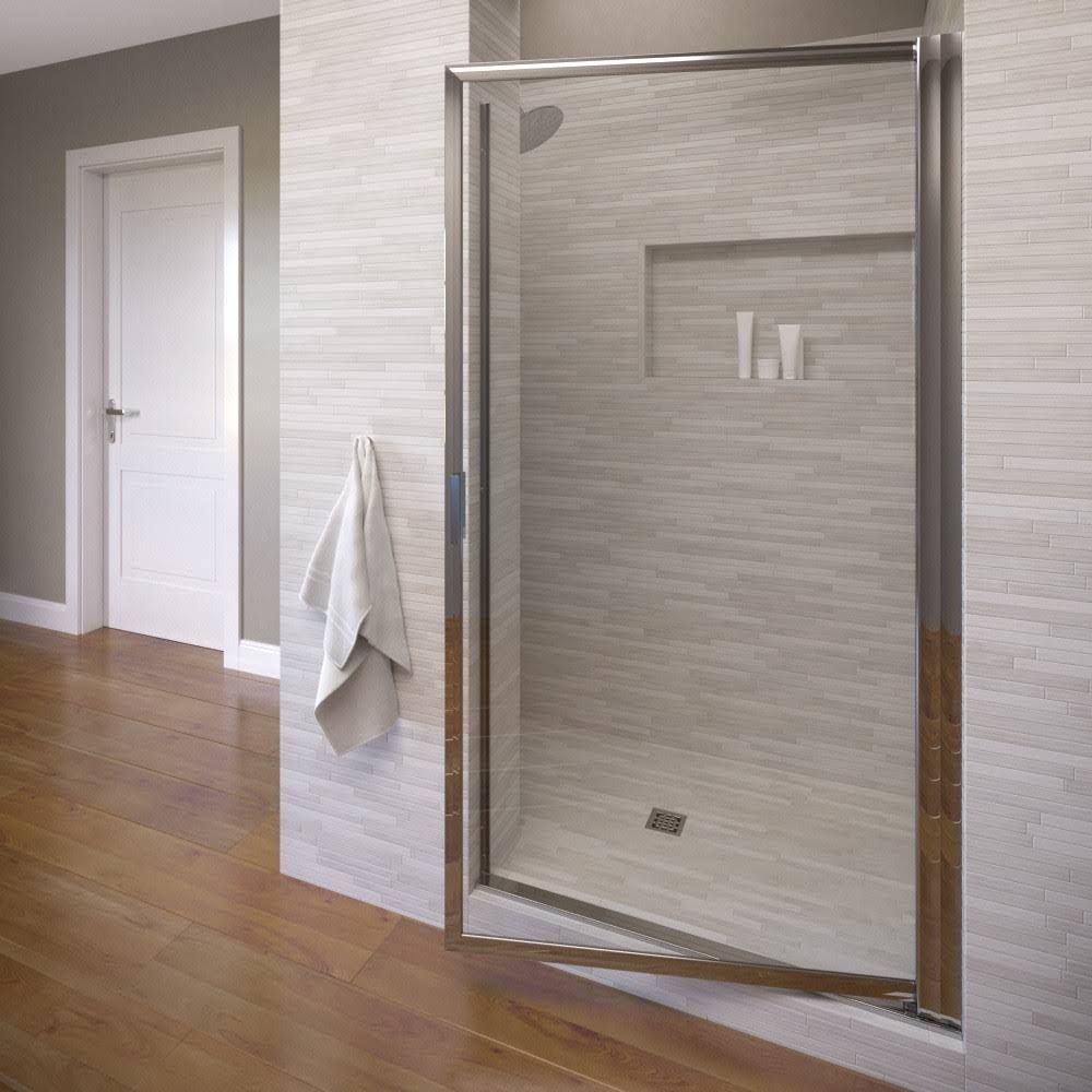 Basco Deluxe 22.75-in to 24.5-in Framed Silver Pivot Shower Door 45_4DGIZW6J Basco Deluxe 22.75-in to 24.5-in Framed Silver Pivot Shower Door 45_4DGIZW6J