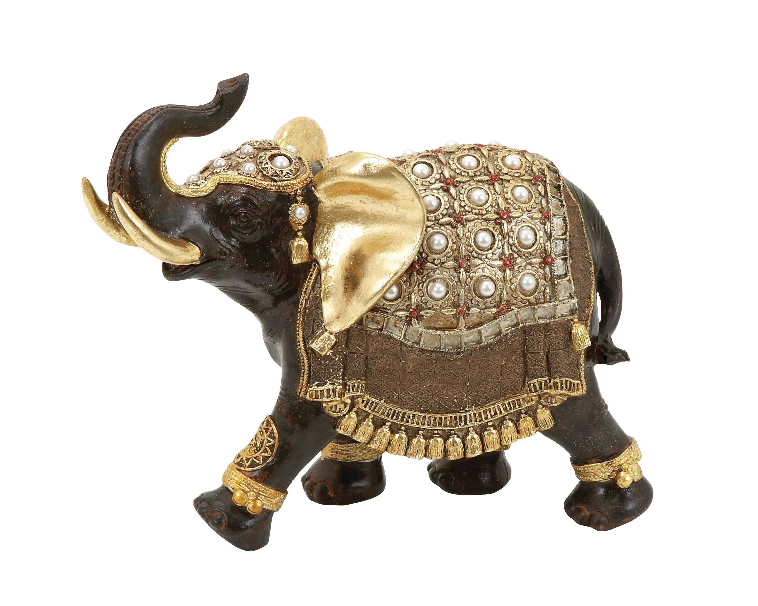 Polystone Elephant with Intricate Detailing and Carvings B8_7AJJGNOM Polystone Elephant with Intricate Detailing and Carvings B8_7AJJGNOM