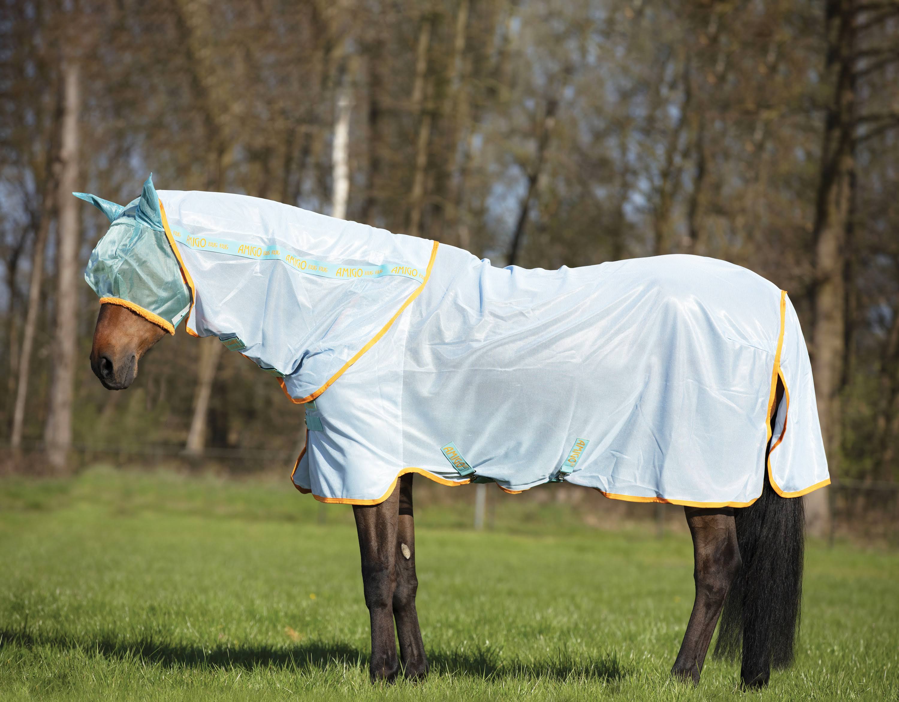 Amigo Bug Rug Fly Sheet 69 Azure/Aqua/Orange 30_LIV35V3J Amigo Bug Rug Fly Sheet 69 Azure/Aqua/Orange 30_LIV35V3J