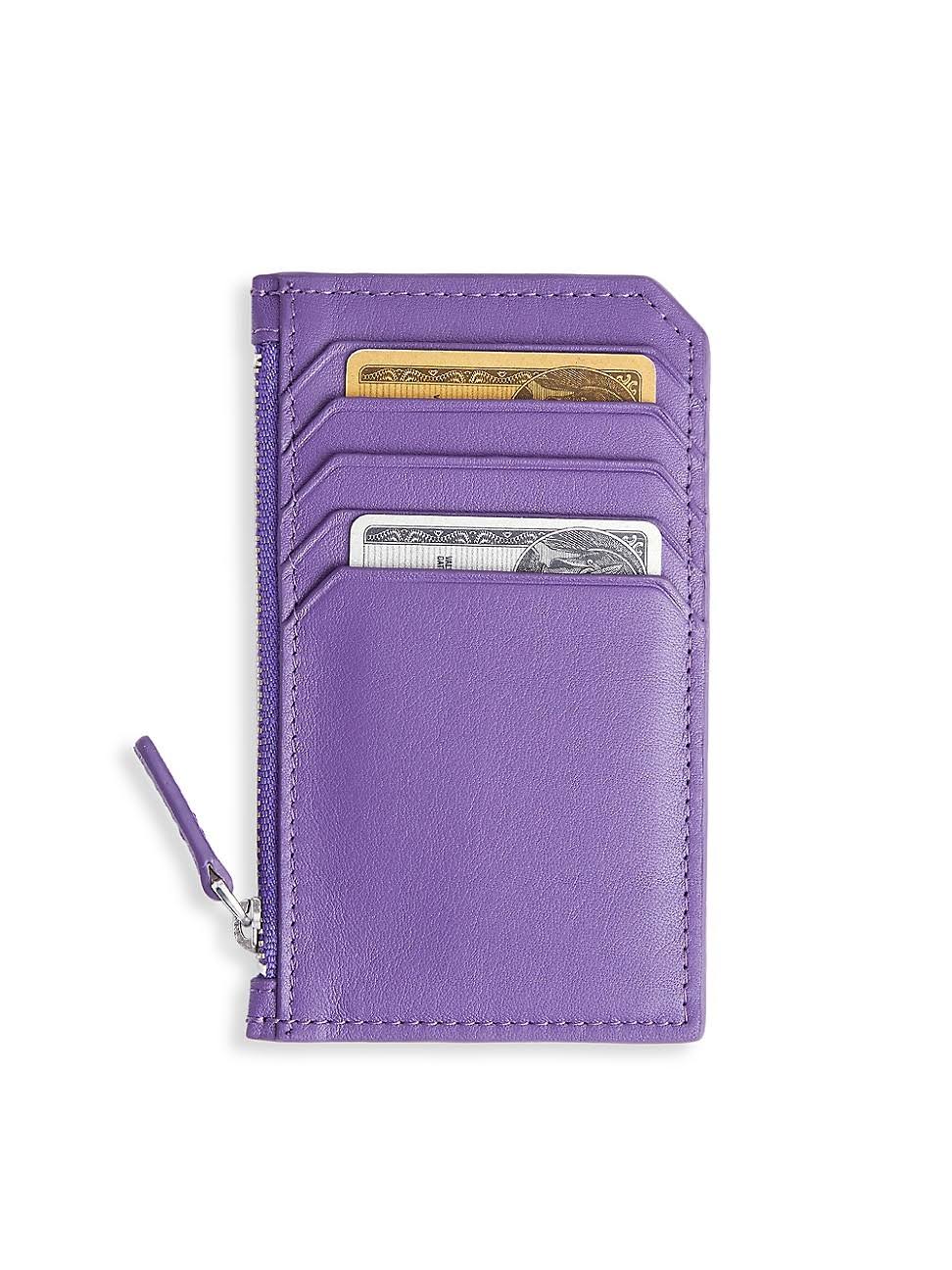 Royce Leather Zippered Credit Card Wallet, Purple SK_Y1WOTR67 Royce Leather Zippered Credit Card Wallet, Purple SK_Y1WOTR67