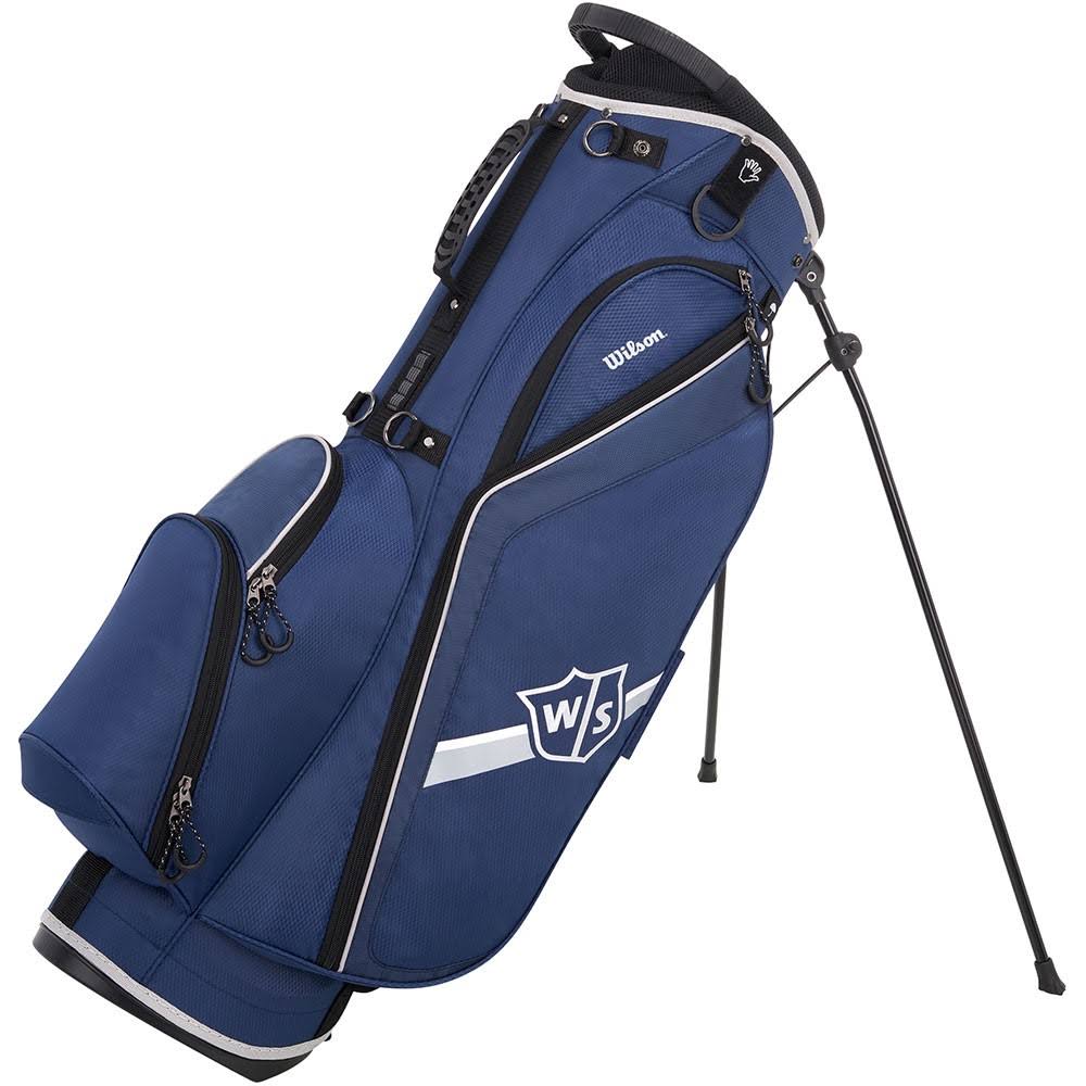 Wilson Staff Lite Carry II Stand Bag, Navy/Gray RD_XYP5V60W Wilson Staff Lite Carry II Stand Bag, Navy/Gray RD_XYP5V60W