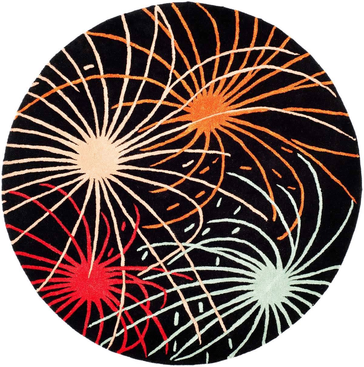 Safavieh Soho SOH757 Area Rug Black 6' x 6' Round JW_CJGX2RZV