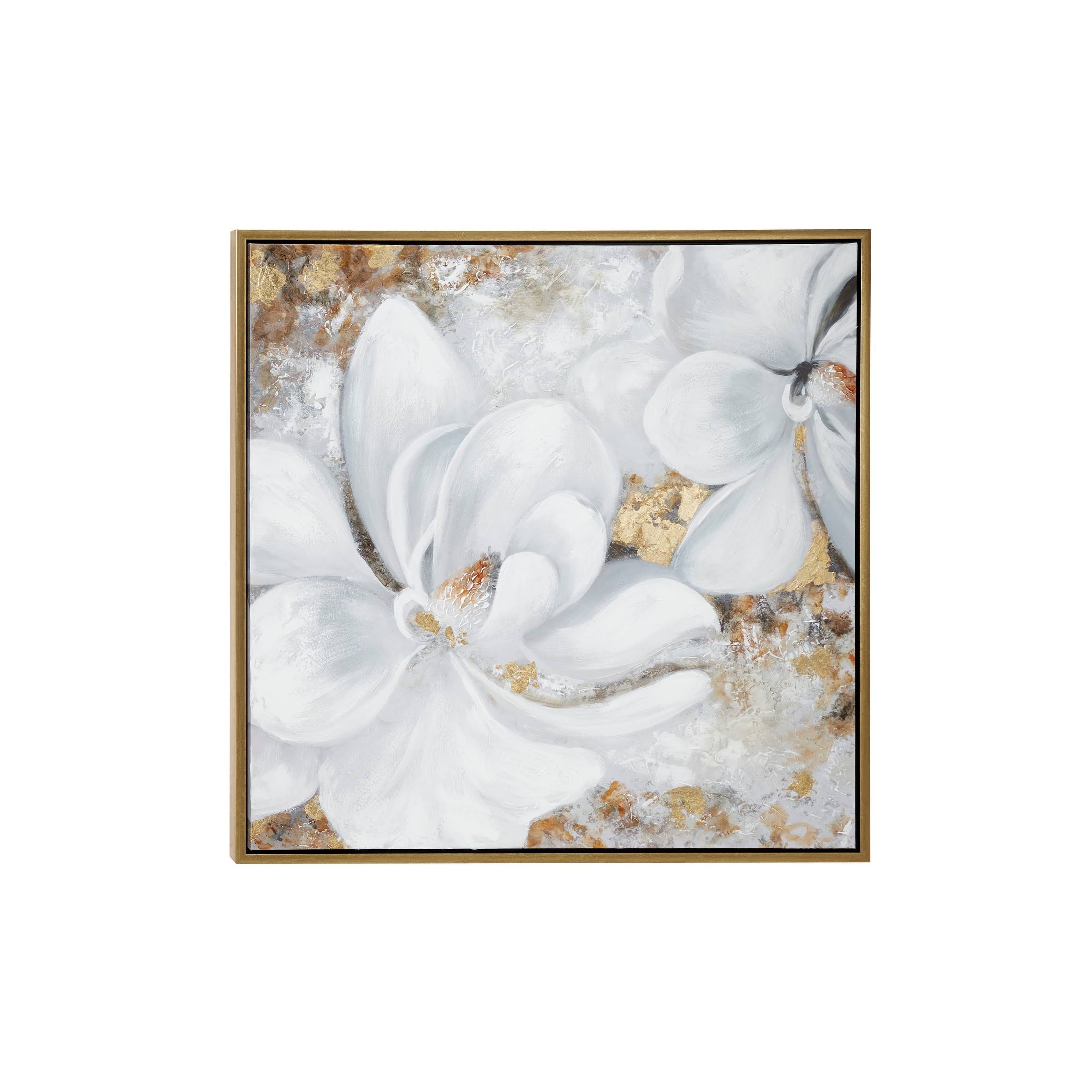 Gardenia Acrylic Painting Framed Canvas Wall Art 3Z_MMZVKBKI Gardenia Acrylic Painting Framed Canvas Wall Art 3Z_MMZVKBKI