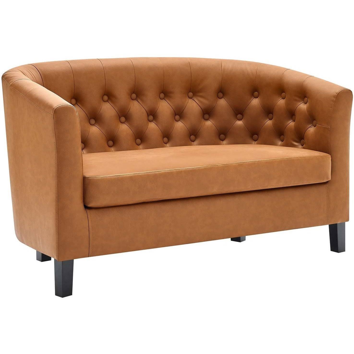 Prospect Upholstered Vinyl Loveseat (Tan) 5B_5WBZVMVT Prospect Upholstered Vinyl Loveseat (Tan) 5B_5WBZVMVT