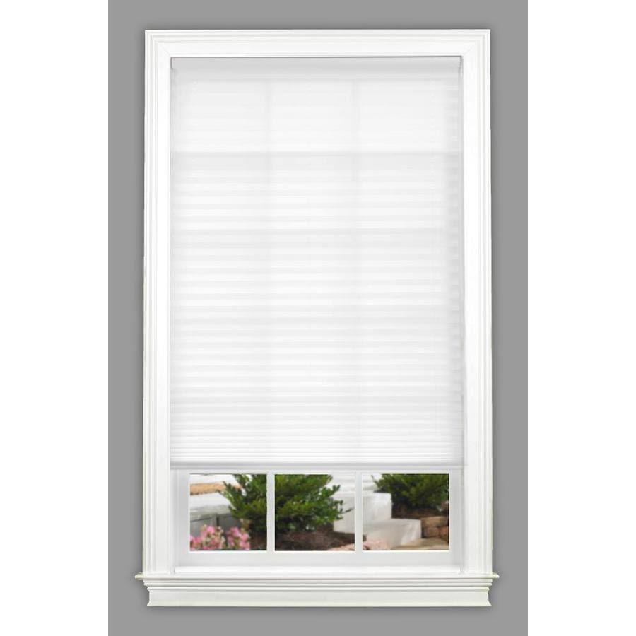 Allen + Roth 38-in W x 72-in L White Pleated Shade Polyester | CPWHITE380720 OT_RLF02FUS