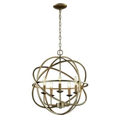 Hankinson 5-Light Globe Chandelier Finish Antique Silver Leaf LQ_RGSFWFKZ Hankinson 5-Light Globe Chandelier Finish Antique Silver Leaf LQ_RGSFWFKZ
