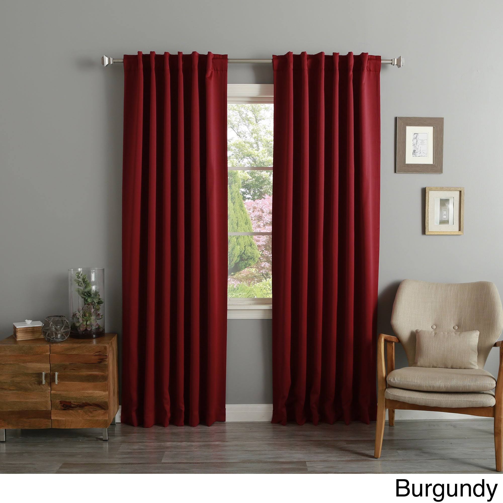 Aurora Home Solid Insulated Thermal Blackout Long Length Curtain Panel Pair - 52 F6_VRQJFTYN Aurora Home Solid Insulated Thermal Blackout Long Length Curtain Panel Pair - 52 F6_VRQJFTYN