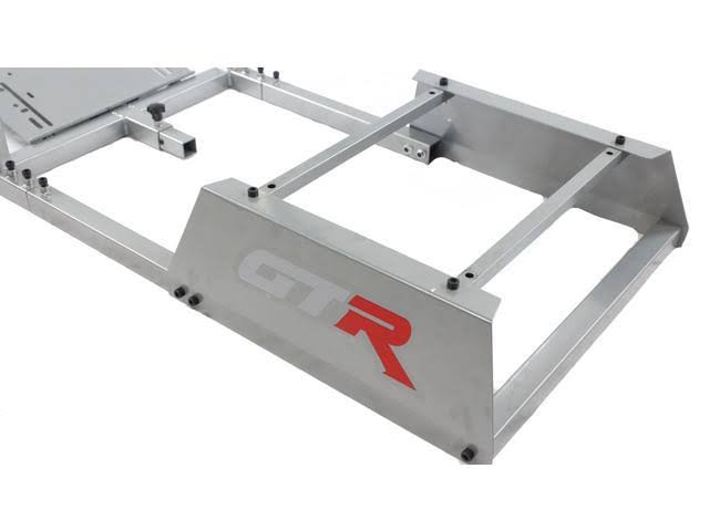 GTR Simulator GTA Model Silver Frame with Red/White Real Racing SEAT, Driving Simulator Cockpit Gaming Chair with Gear Mount D2_1MUFL5Y7