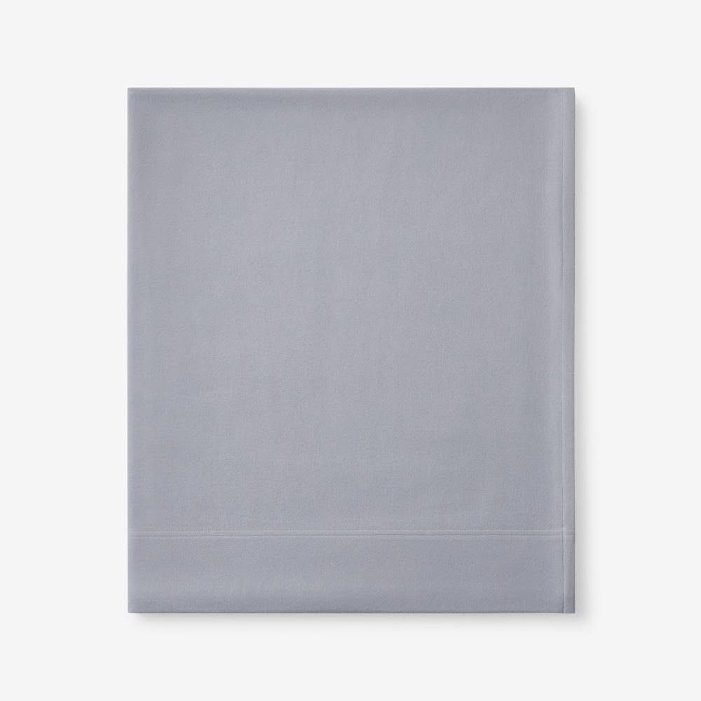 The Company Store Legacy Velvet Flannel Platinum Solid Twin Flat Sheet, White B9_PEKRZQEB