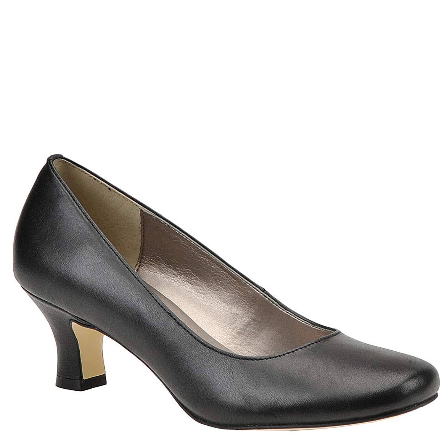 Array Flatter Women Round Toe Leather Black Heels, Size 8.5 HG_63FIIBPL Array Flatter Women Round Toe Leather Black Heels, Size 8.5 HG_63FIIBPL