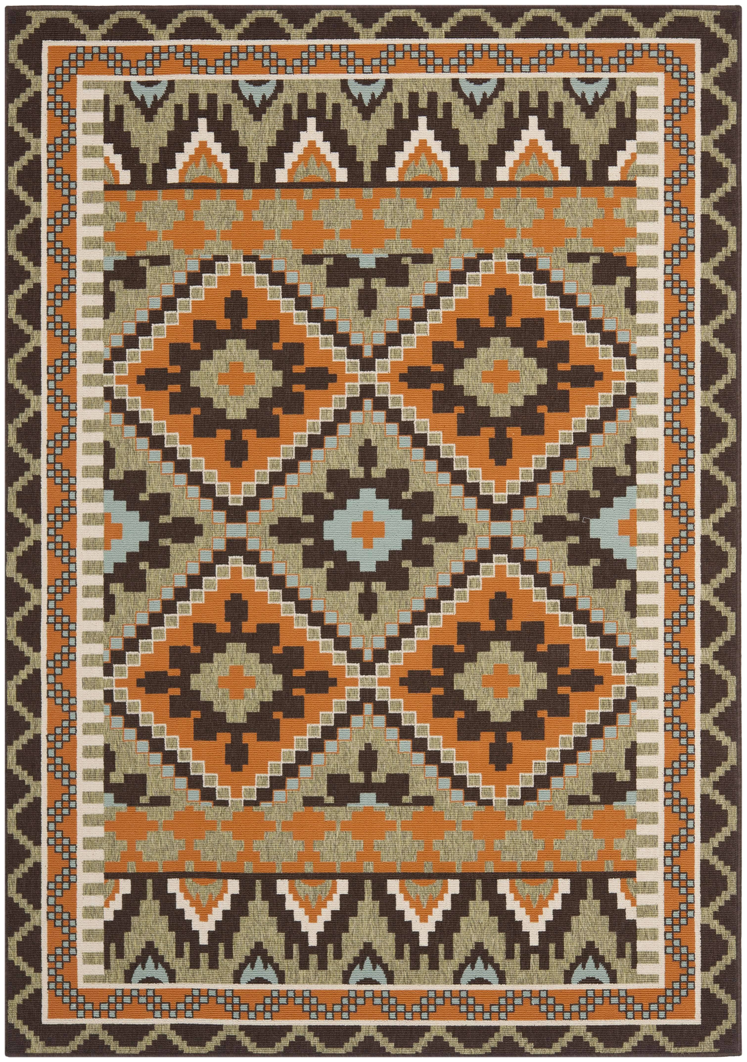 Safavieh Veranda Green/Terracotta 4 ft. x 5 ft. 7 in. Indoor/Outdoor Area Rug FQ_GVTAY2LG
