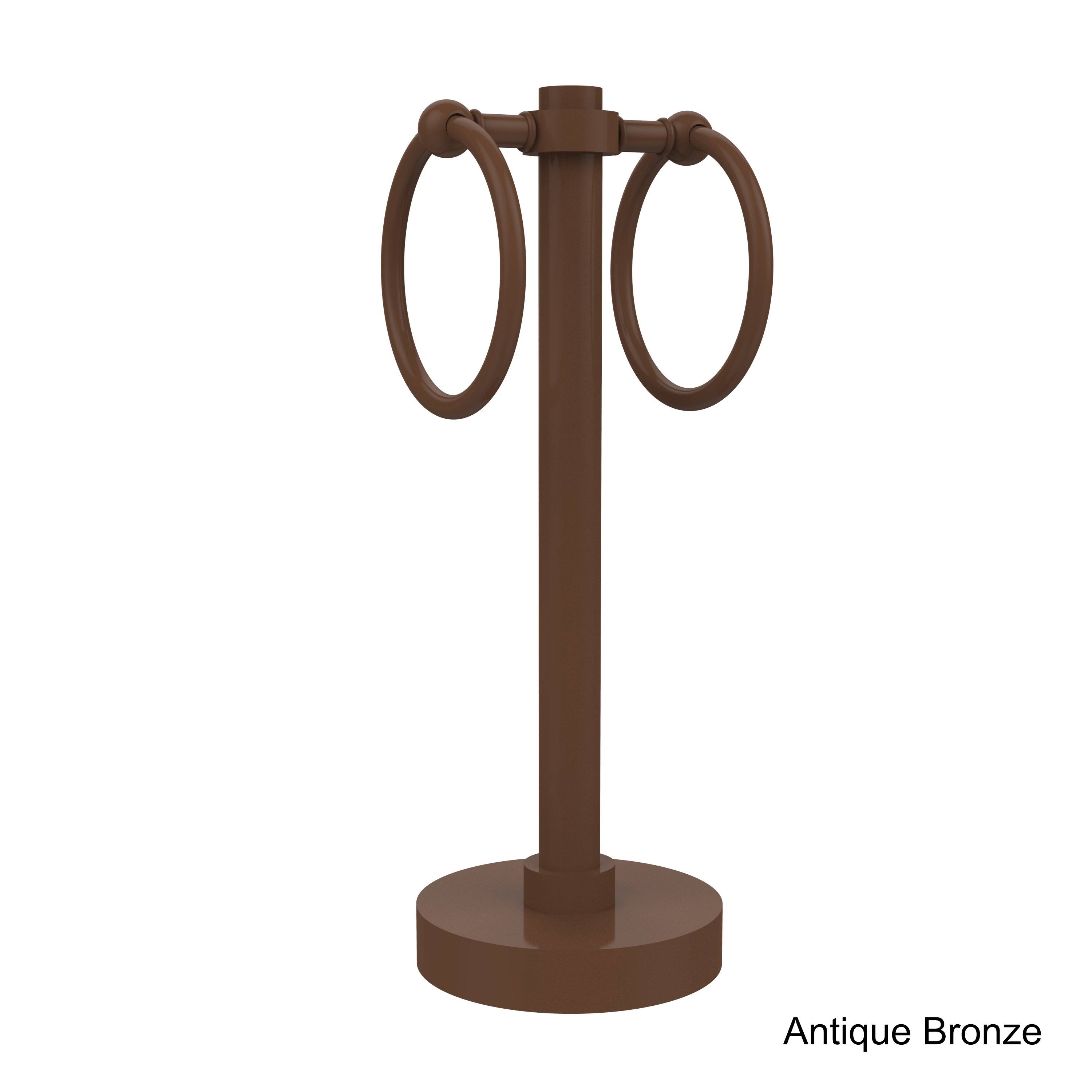 Allied Brass 953 Vanity Top 2 Ring Guest Towel Holder Antique Bronze HK_F7S0W0E5 Allied Brass 953 Vanity Top 2 Ring Guest Towel Holder Antique Bronze HK_F7S0W0E5