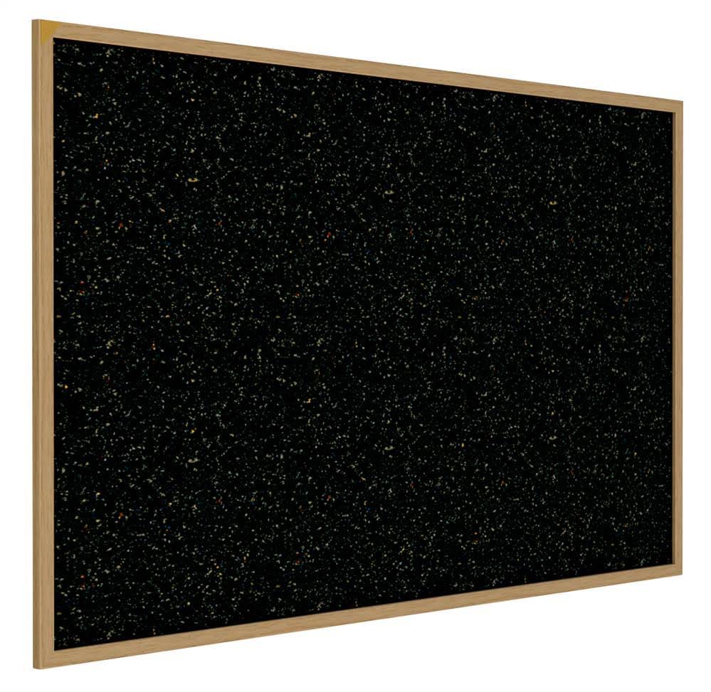 Ghent WTR46-CF 48.5 in. x 72.5 in. Wood Frame Oak Finish Recycled Rubber Tackboard - Confetti VC_MWWEIZPJ