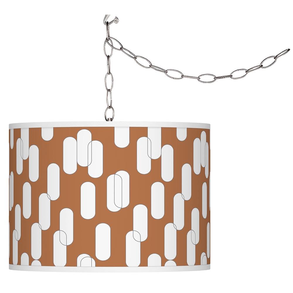 Swag Style Ovals II Giclee Shade Plug-In Chandelier - Style #93G66 F4_SRO94K7L