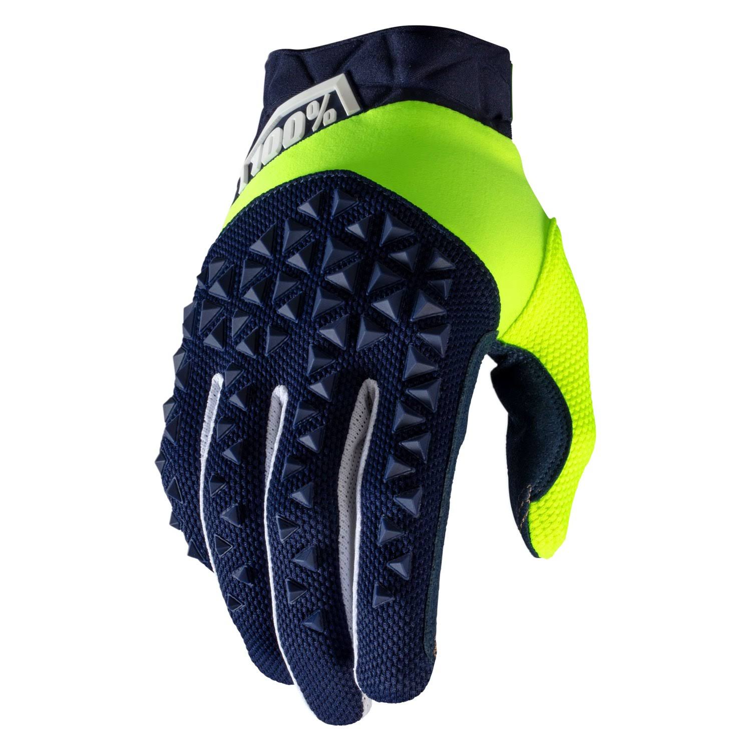 100% Airmatic Gloves Medium Navy/Flo Yellow NN_AYAVYXDB