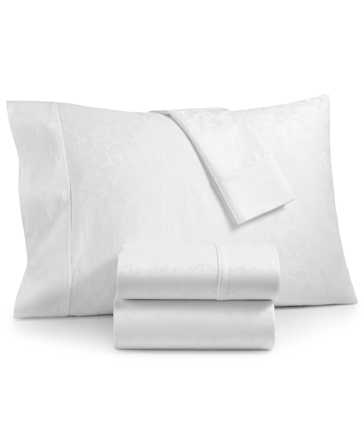 AQ Textiles Bergen House Floral Vine 100% Certified Egyptian Cotton 1000 Thread Count 4 pc. Sheet Set, Queen - White Q5_OMLLKISM AQ Textiles Bergen House Floral Vine 100% Certified Egyptian Cotton 1000 Thread Count 4 pc. Sheet Set, Queen - White Q5_OMLLKISM