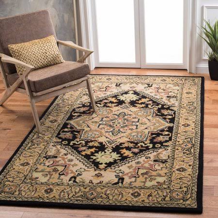 3' x 5' Rectangular Area Rug | Black | Safavieh YO_PNDSCROE